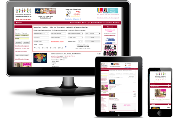 Individuelle Webseite - Kinderkram-Paderborn.de