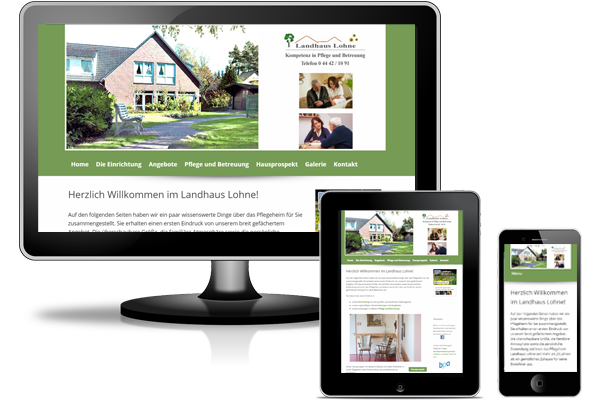 Wordpress Webseite - Pflegeheim Landhaus-Lohne.de