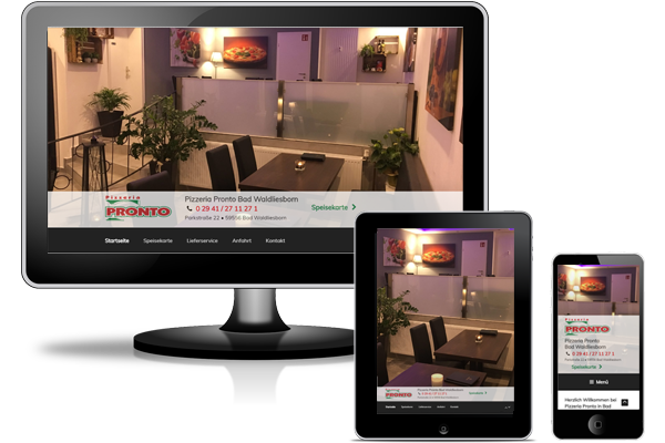 Wordpress Webseite - Pizzeria Pronto Bad Waldliesborn