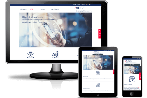 Referenz Webseite ARGE Neue Medien