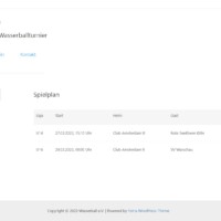 Turnierspielplan - Frontend Wordpress Plugin Turnierspielplan - Frontend
