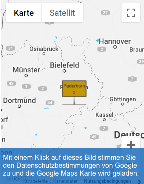 Dummy Bild von Google Map ohne Zustimmung zur Google-Datenschutzbestimmung