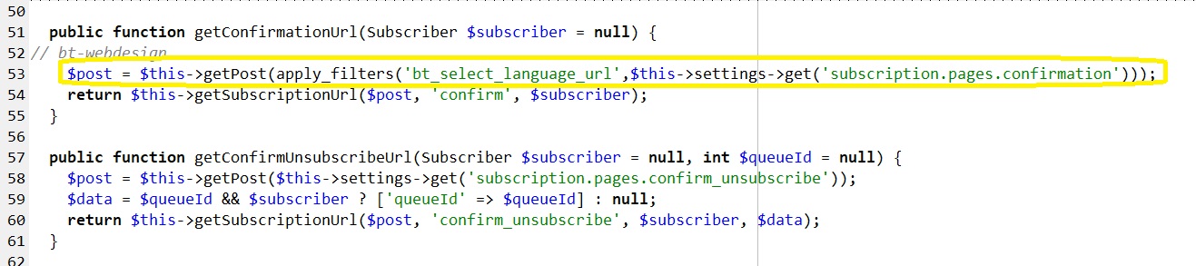 Filter Hook in MailPoet3 einbauen - Aktivierungslink in Registrierungsemail