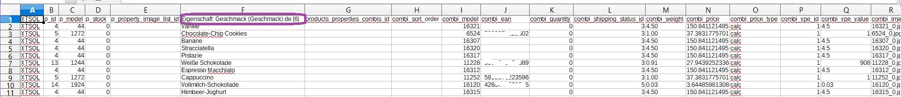 Import Products-Properties mit CSV-Datei in Gambio-Shop