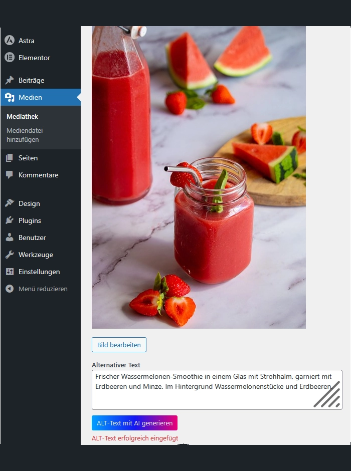 AI ALT-Text Generierung mit WordPress Plugin