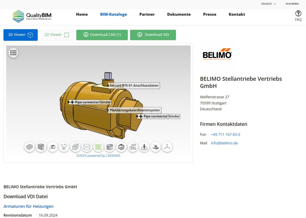 3D Viewer und Download BIM-Daten und Grafiken