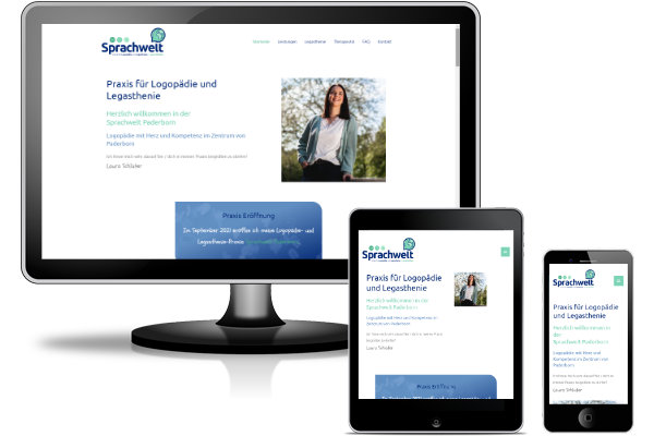 Referenz WordPress Website mit Pagebuilder Elementor, Theme Astra Pro - Sprachwelt Paderborn - Praxis für Logopädie und Legasthenie