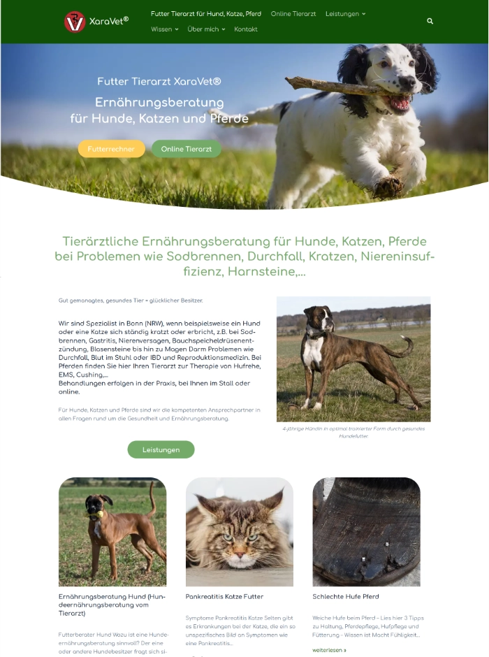 Tierarzt XaraVet mit Ernährungsberatung für Hund, Katze, Pferd