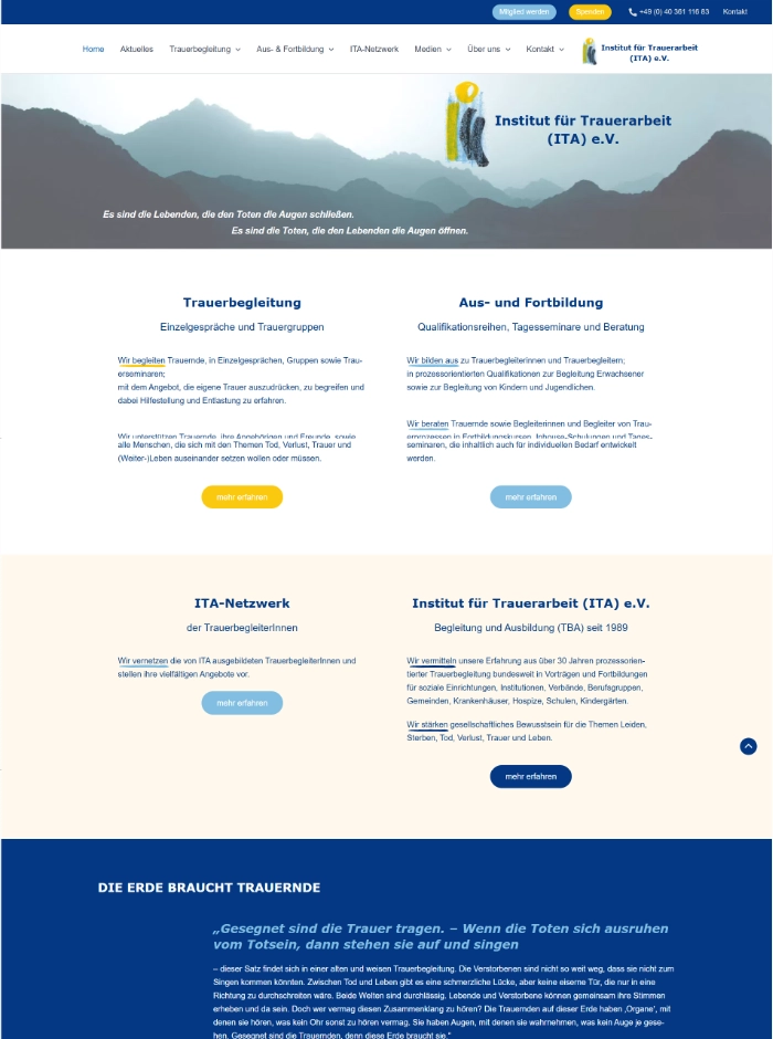 Trauerbegleitung und Ausbildung TrauerbegleiterInnen | ITA e.V.